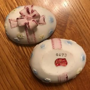 Lefton Red Sticker Trinket Box